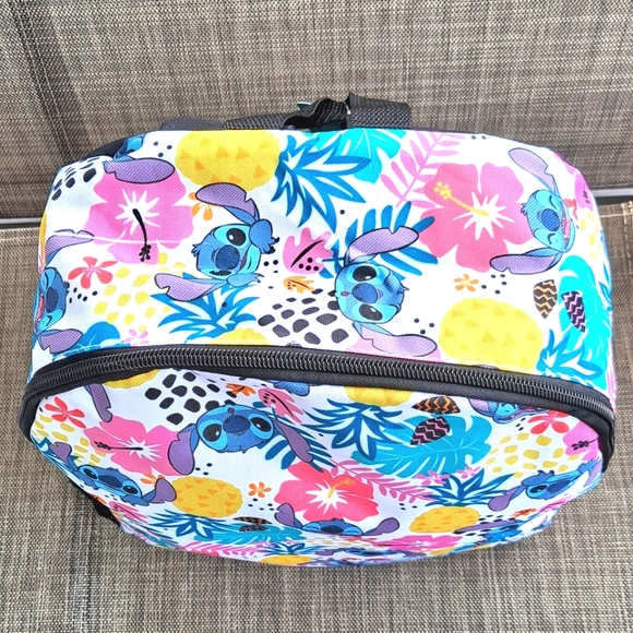 🙋🏽‍♀️ Disney Stitch Vinyl Pink And White Backpack, It's A Back To School Sale - Picture 3 of 7